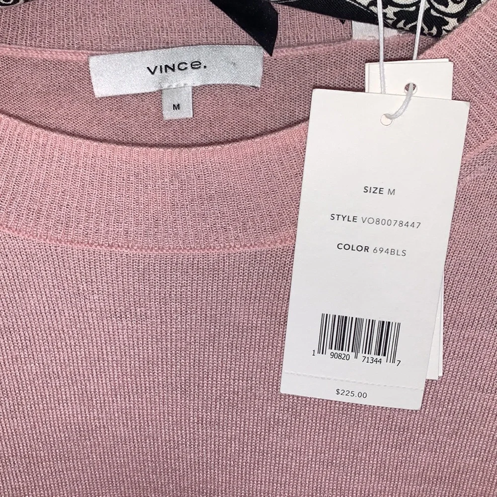 NWT Vince Pink crew neck sweater Medium - Picture 4 of 9